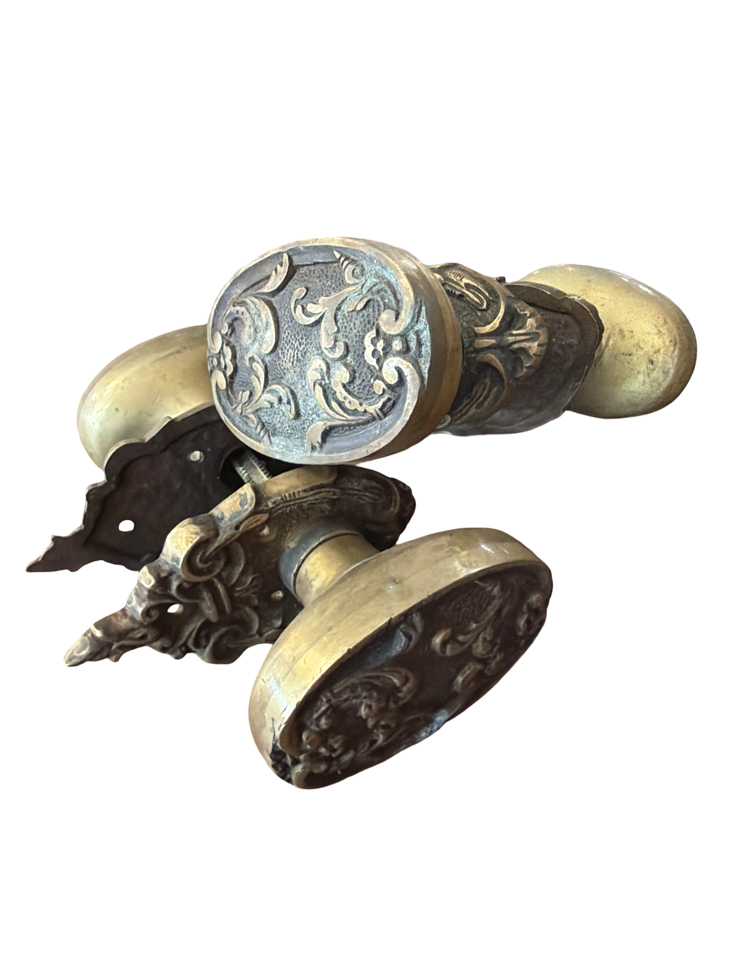 Antique Oval Door Knob Set