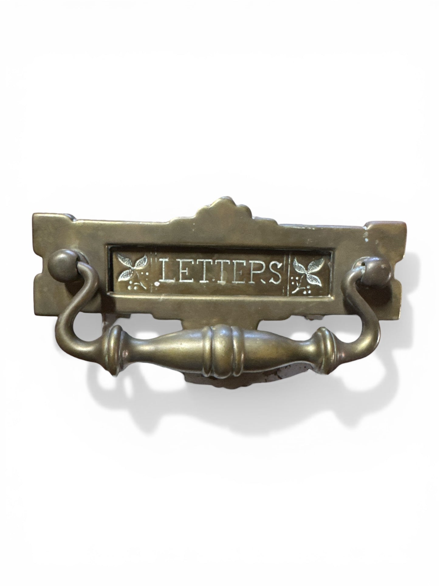 Brass Letter Drop with Handle