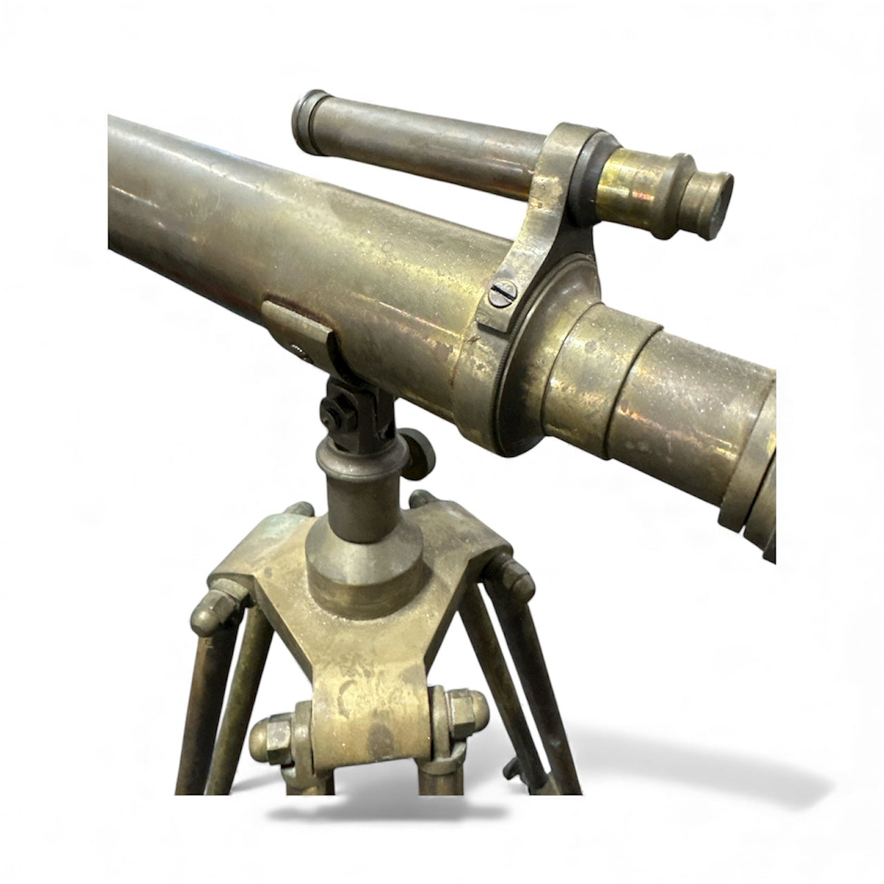 Antique Brass Telescope on Adjustable Tripod Stand