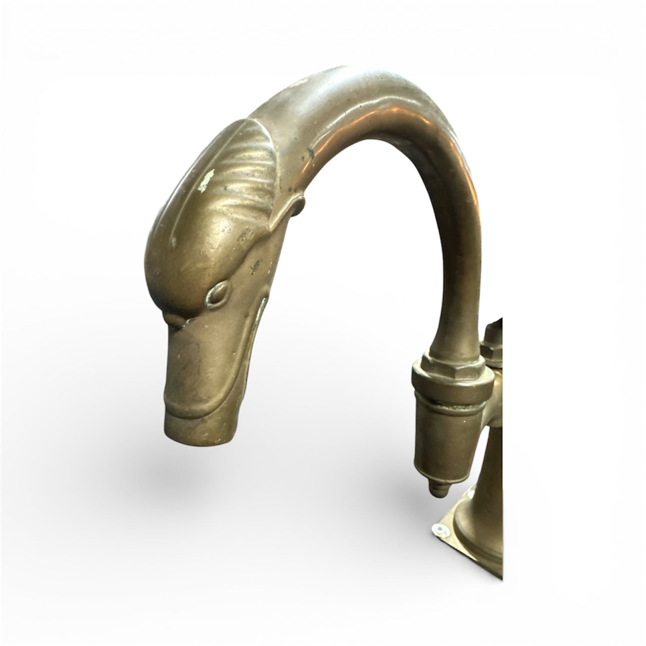 Antique Brass Swan-Neck Faucet