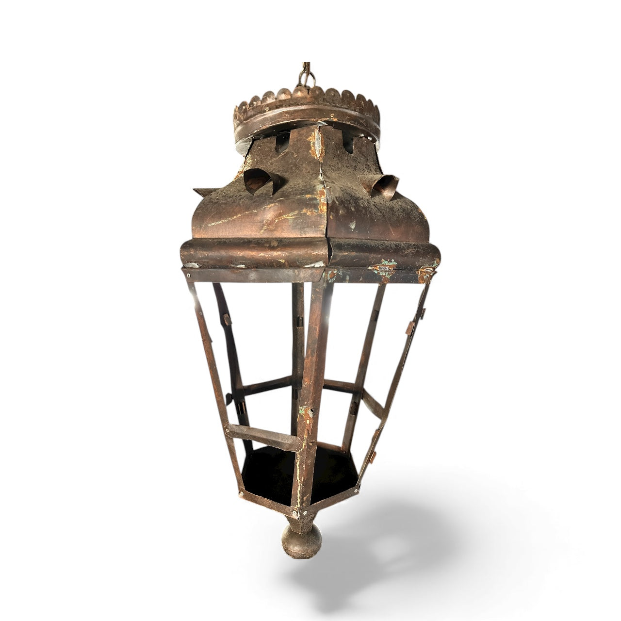 French Copper Street Lantern (no glass)