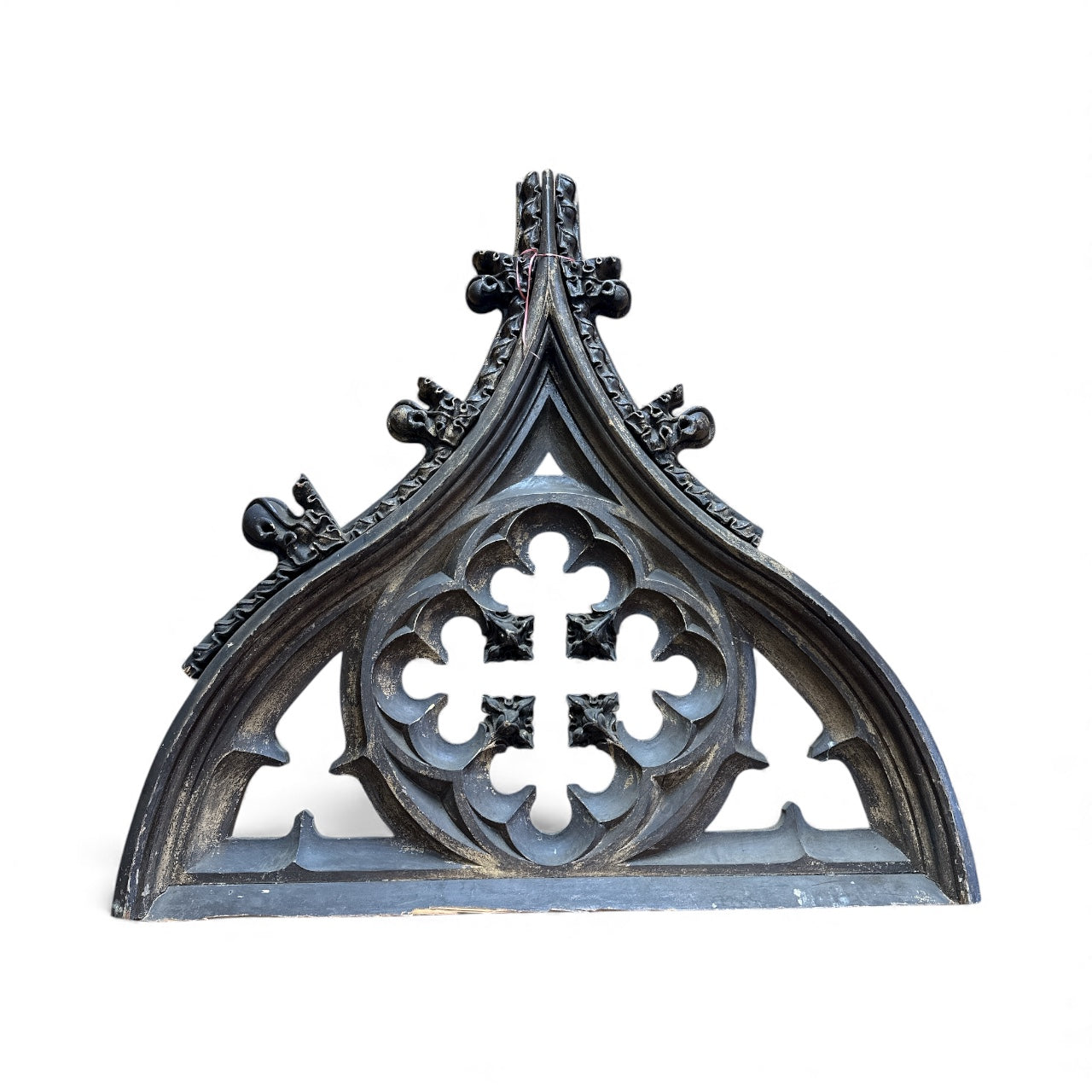 Architectural Gable Fragment with Quatrefoil Motif