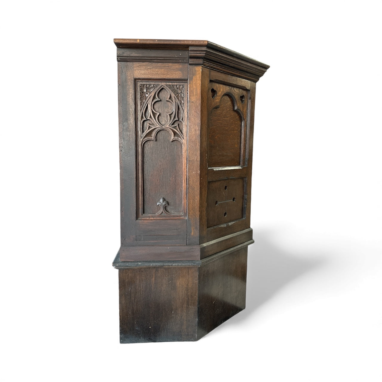 Antique Gothic Revival Church Podium