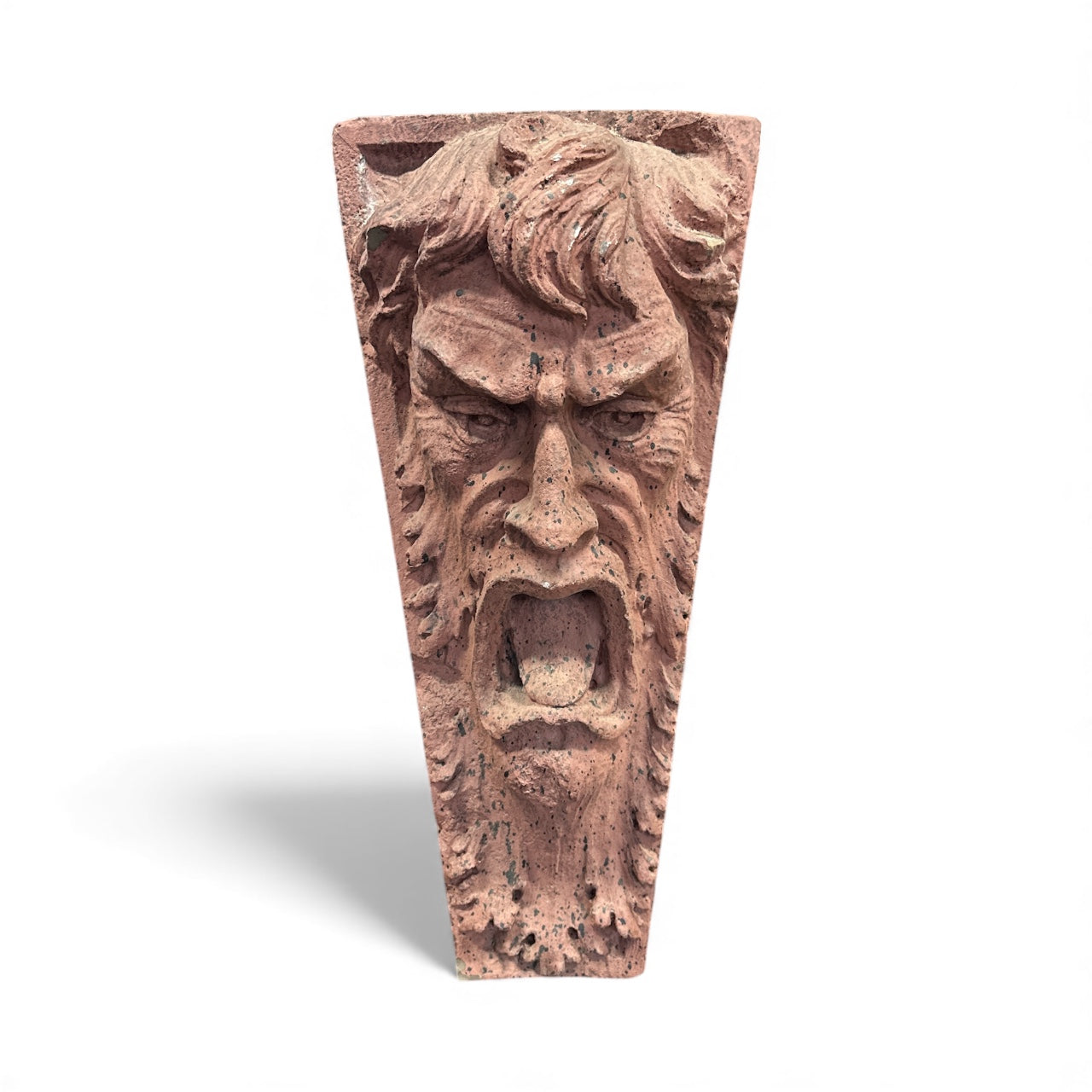 Grotesque Face Keystone – Fiberglass Reproduction (25”H x 12”W x 17”D)