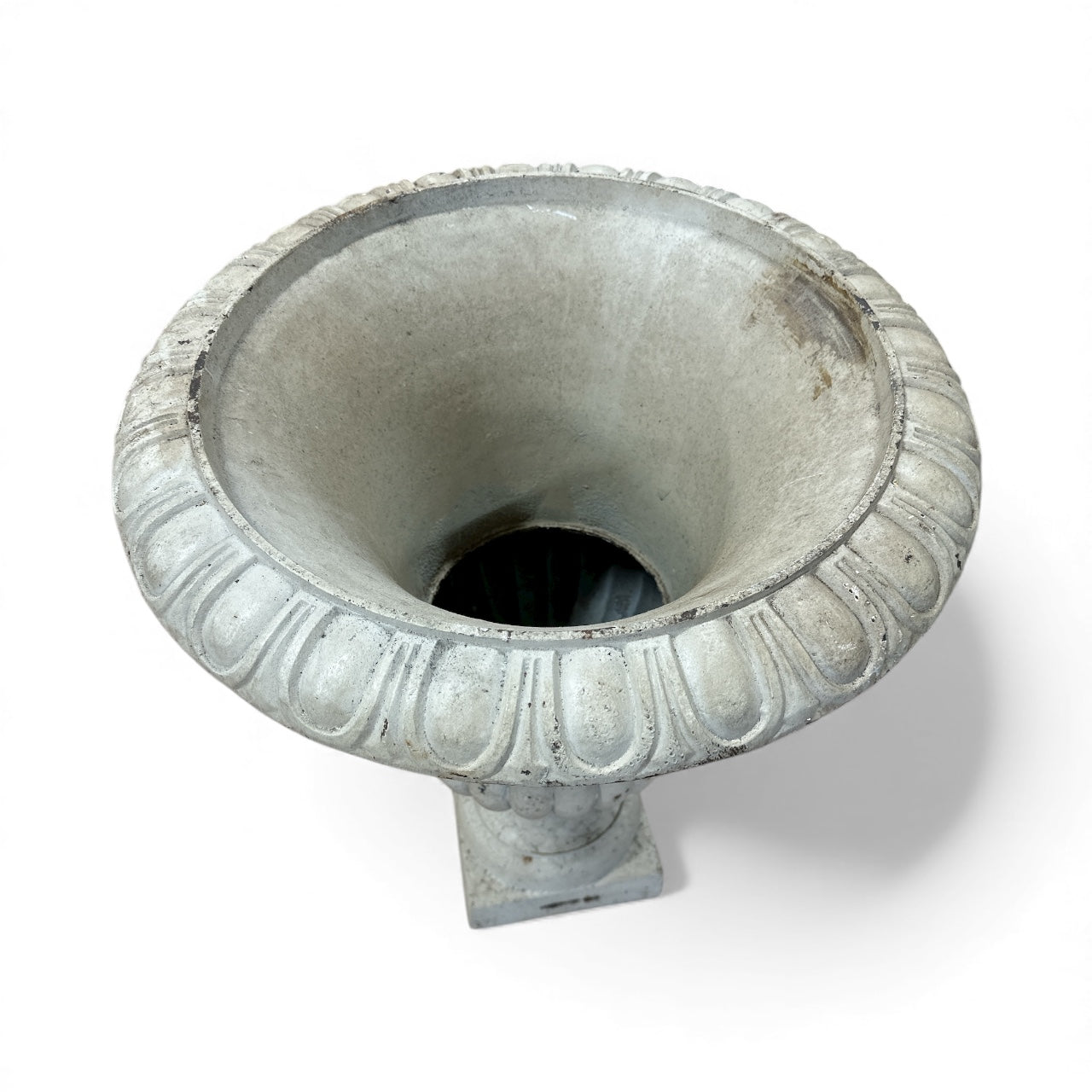 Antique Cast Iron Campana Urn — 29”H x 22”W