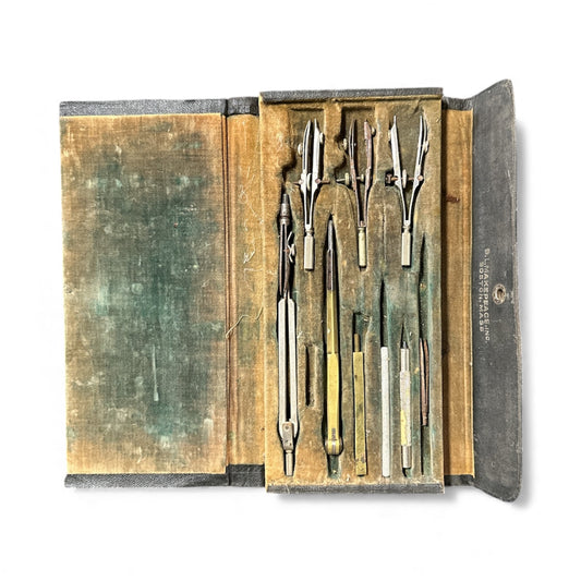 Vintage B.L. Makepeace Drafting Compass Set