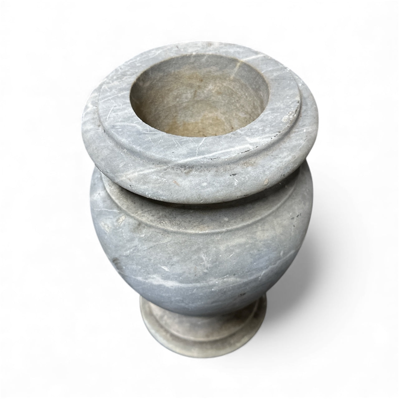 12" Solid Granite Planter on Pedestal Base