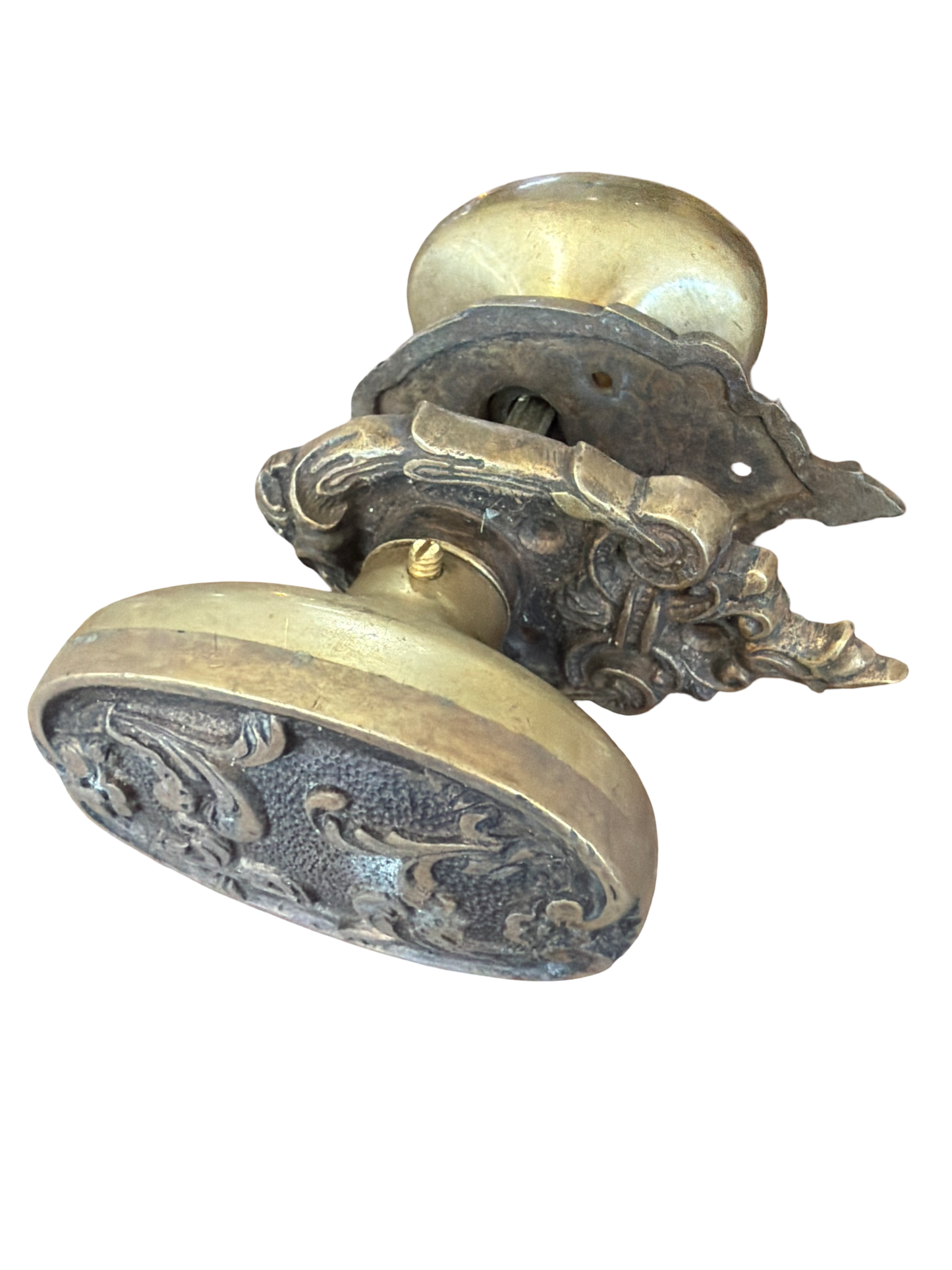 Antique Oval Door Knob Set