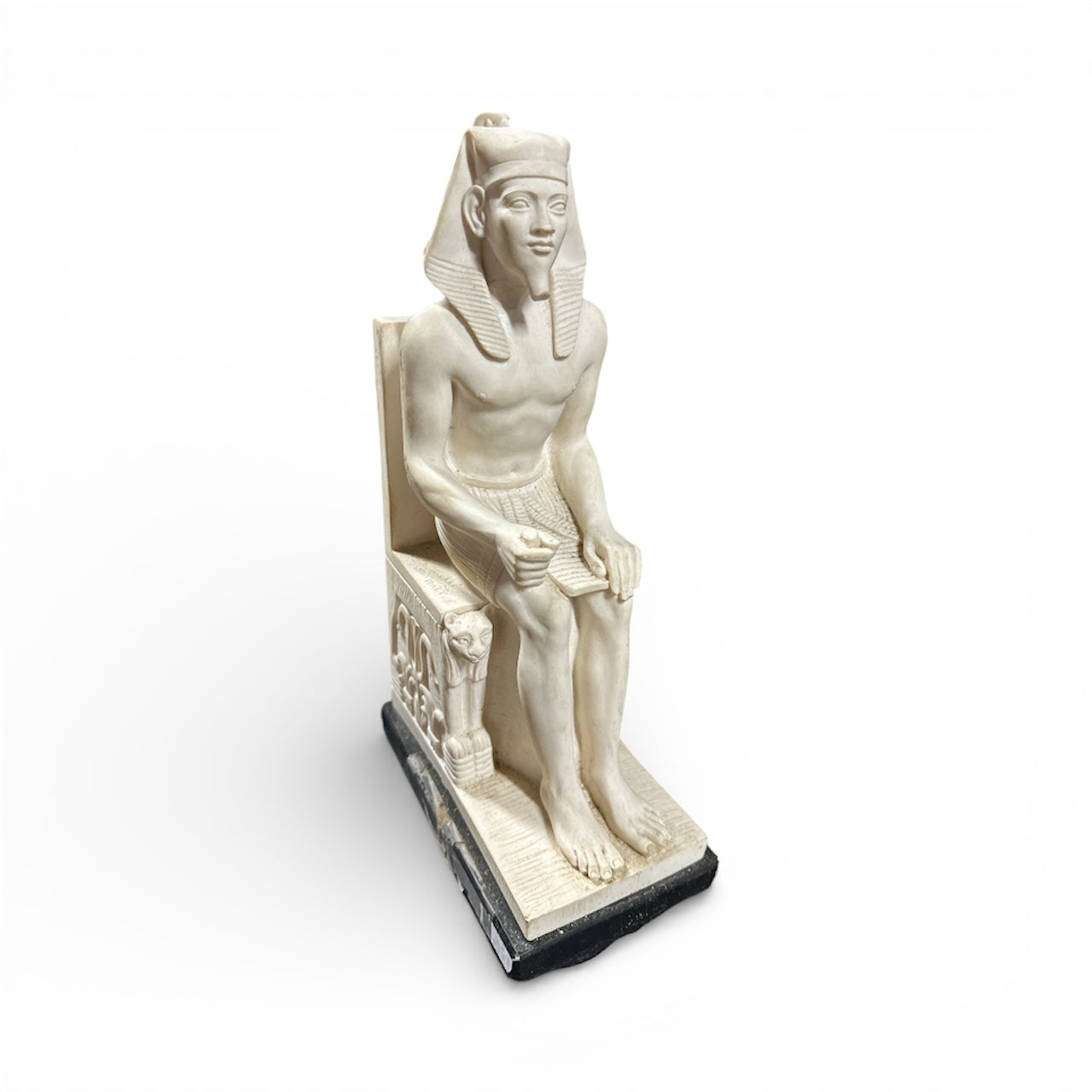 Pharaoh Khafre Seated on Throne Sculpture