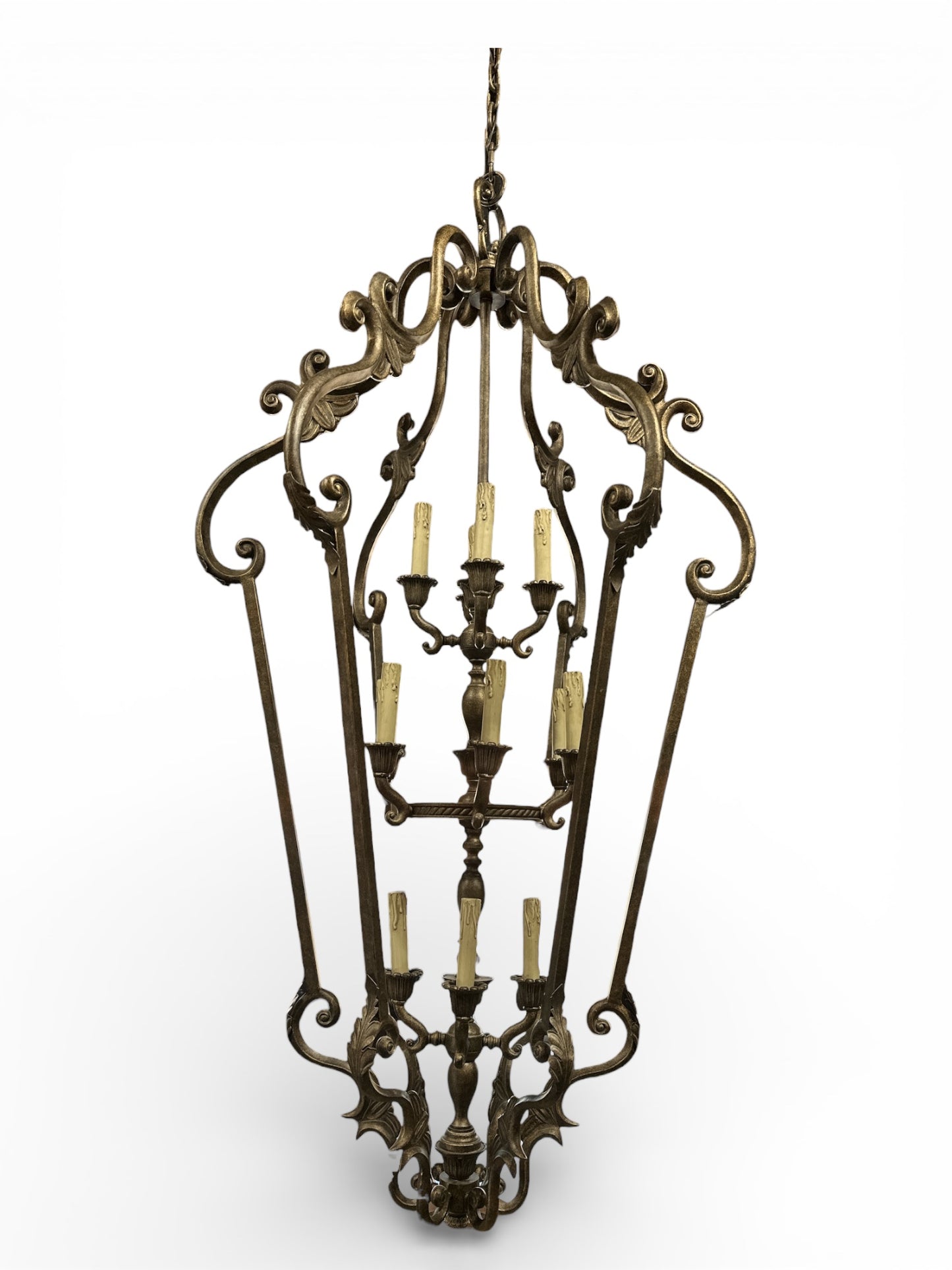 Oversized French-Style Lantern Chandelier