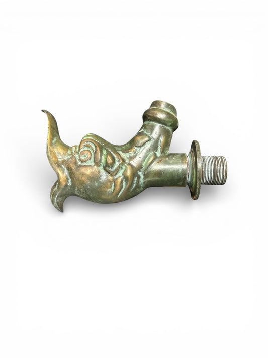 Antique Bronze Fountain Emitter with Verdigris Patina