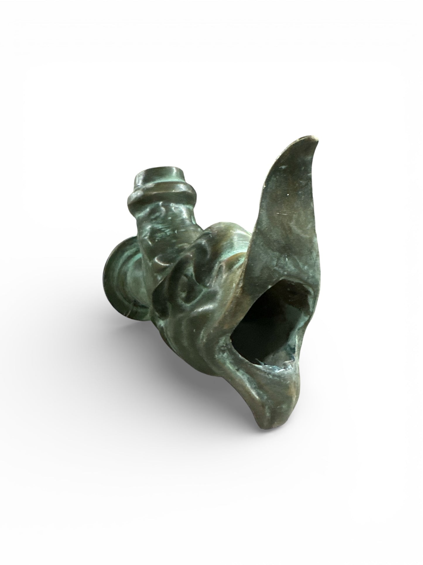 Antique Bronze Fountain Emitter with Verdigris Patina