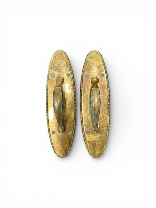 11" Copper Oval Beaded Door Pulls