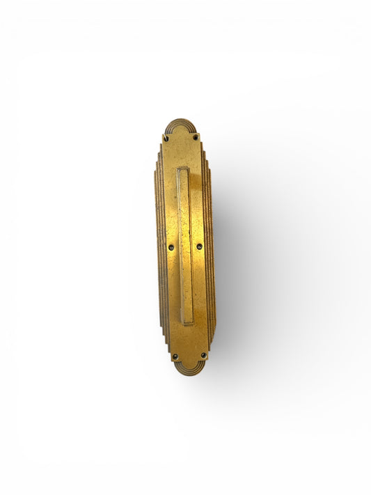 15” European Art Moderne Brass Door Pull