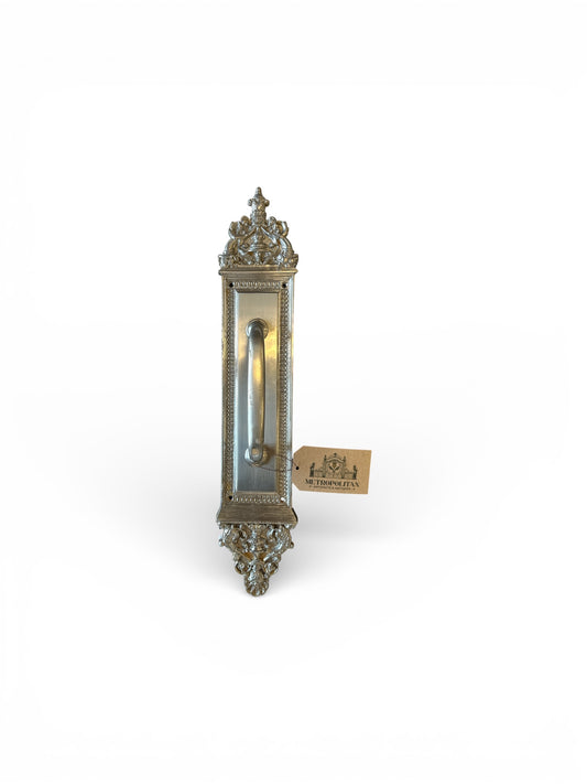 18” Victorian Revival Nickel-Plated Door Pull