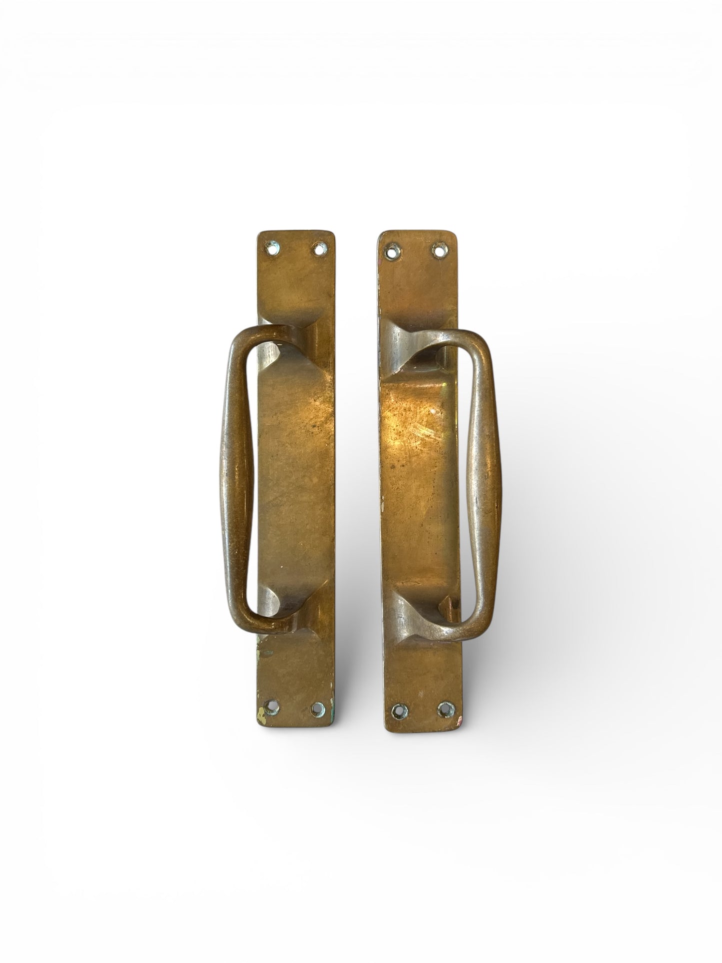 Minimalist Industrial Brass Door Pull Pair