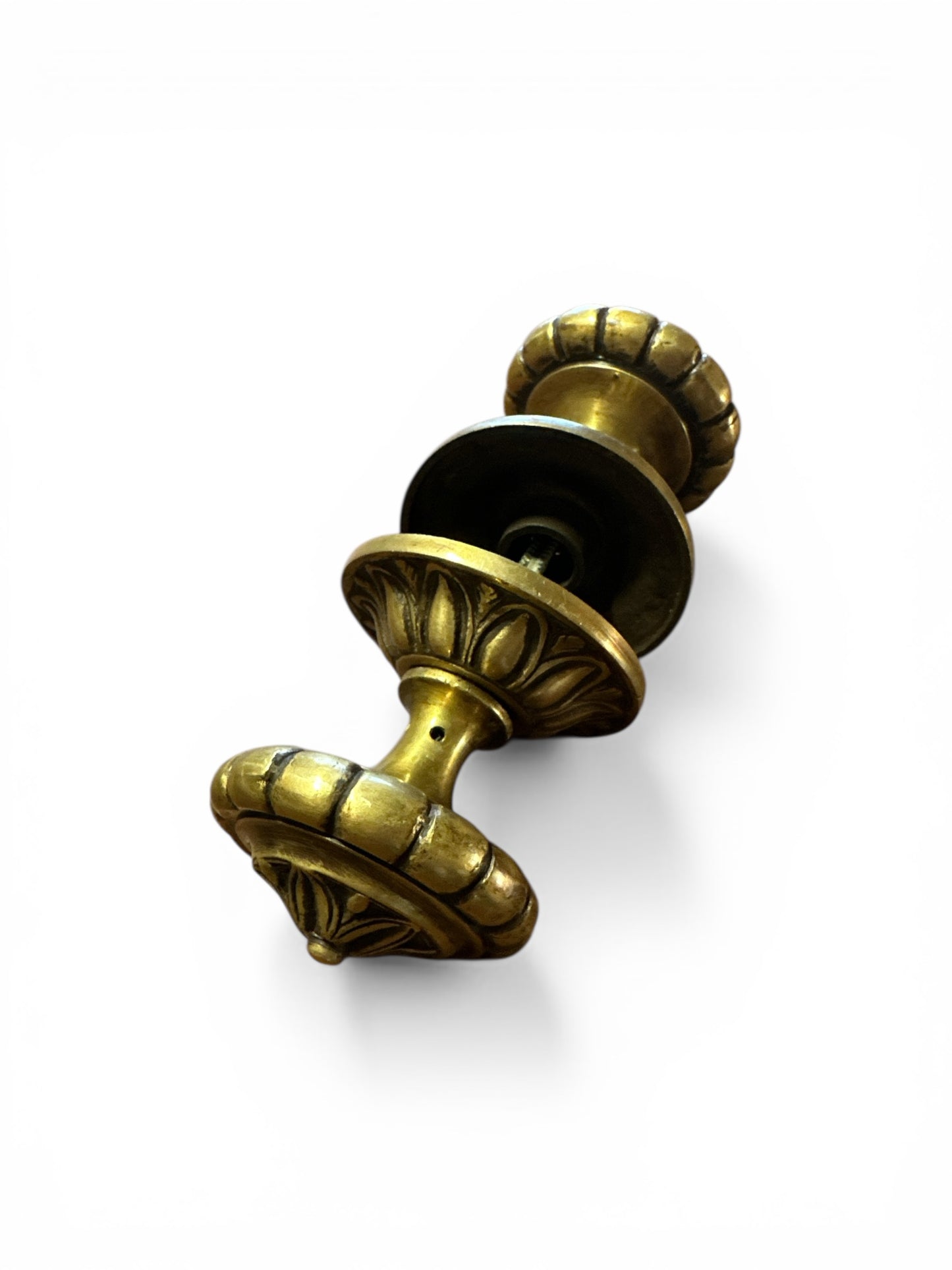 Brass Fleur Doorknob Set