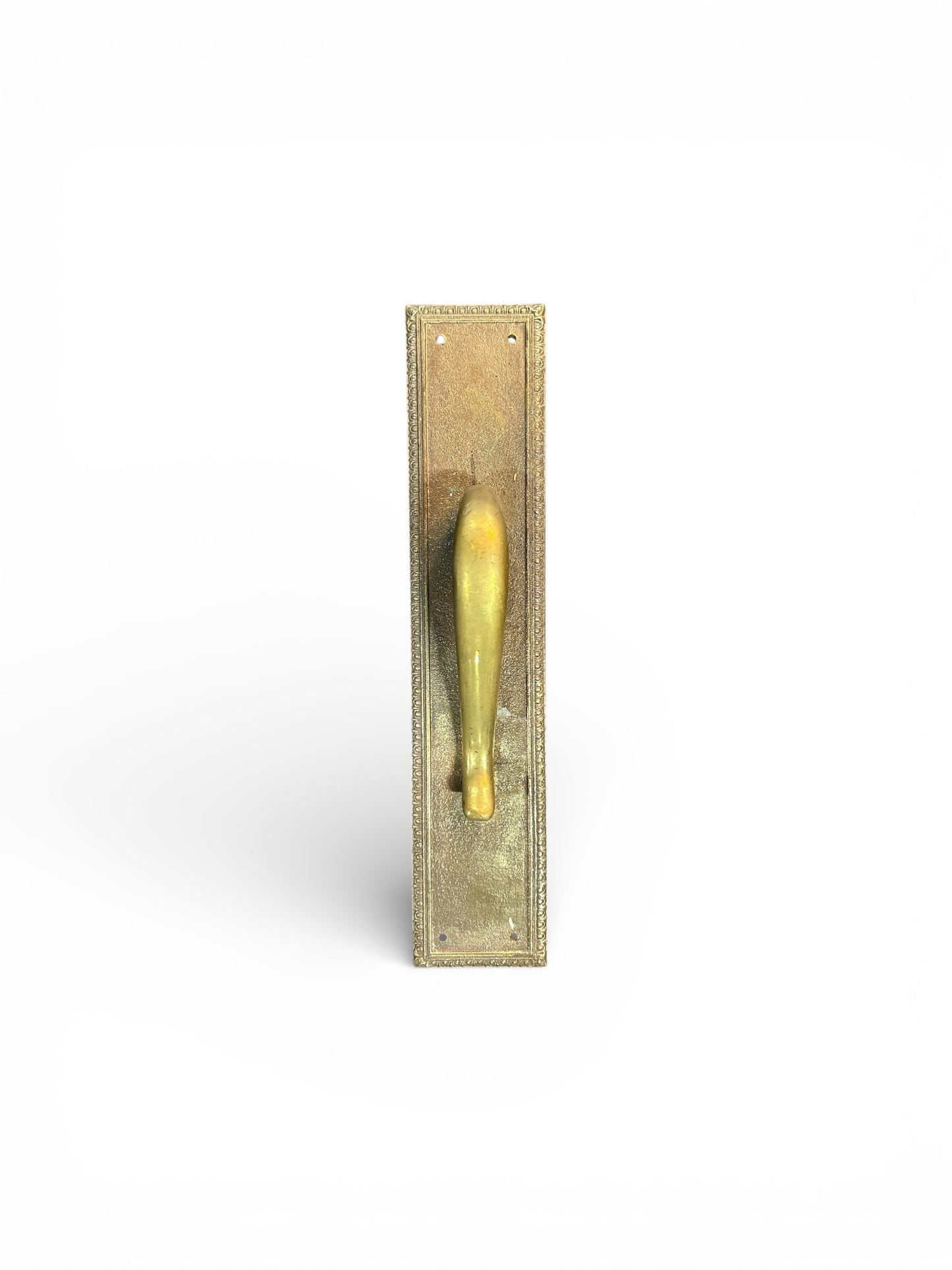 16.5" Antique French Brass Door Backplate with Tapered Pull Handle