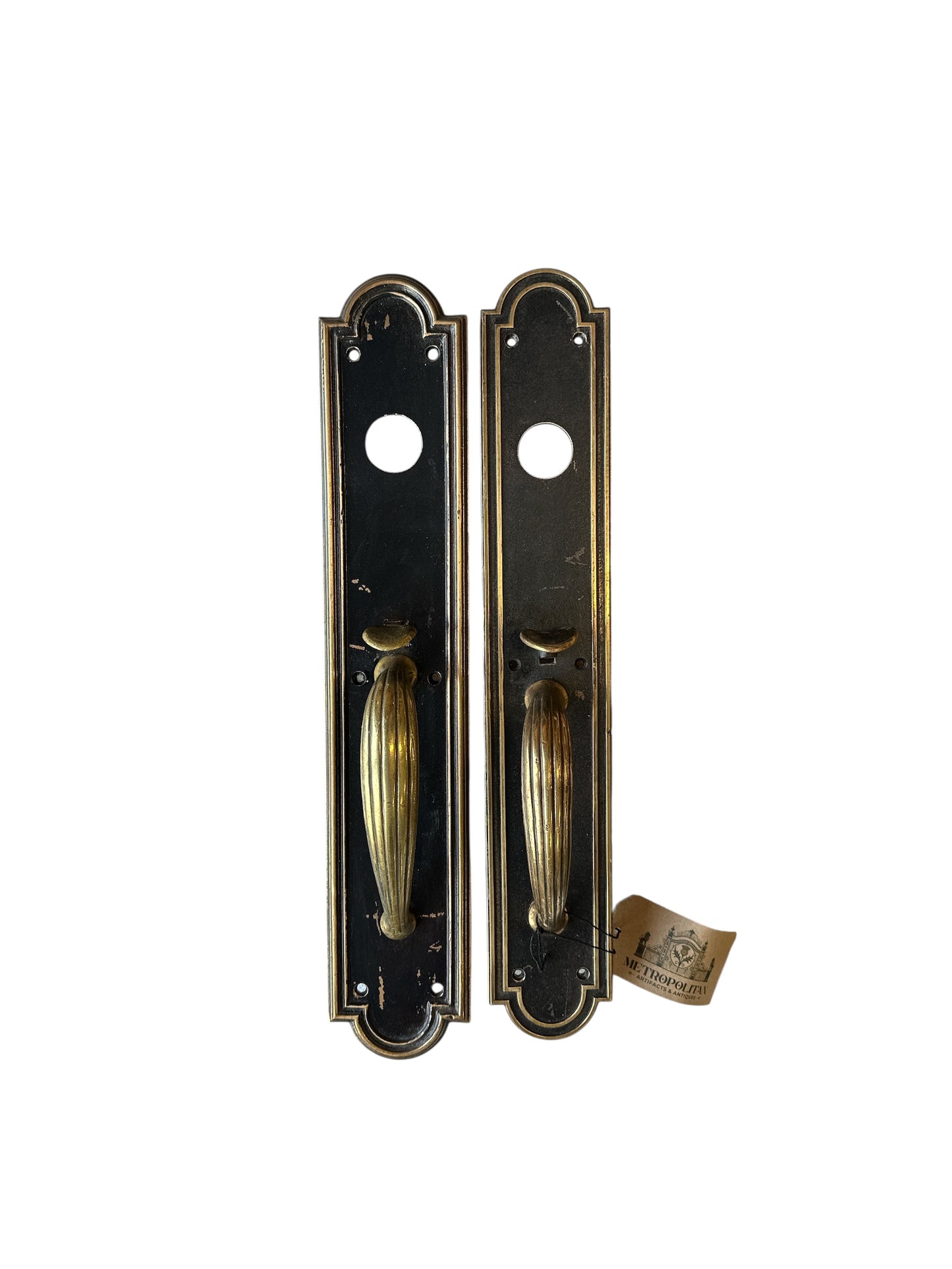 18" Black Painted Bronze Door Pulls